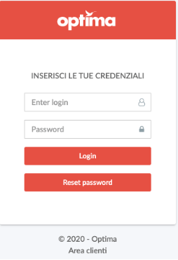come fare login all'area clienti optima? optima portale clienti